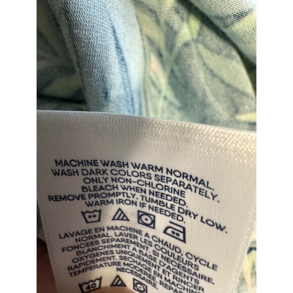 Lands End Maxi Tiered Dress 1X Stretch Cotton Modal Floral Washable NEW - Picture 13 of 14